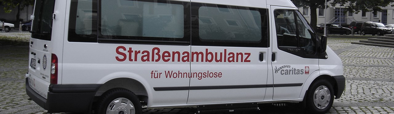 Wagen der Straßenambulanz für Wohnungslose